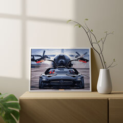 Värvi numbri järgi Raamis "Auto ja lennuk" Oh Art! 40x50 cm hind ja info | Maalid numbri järgi | kaup24.ee