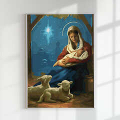 Värvi numbri järgi Raamis "Jõulud" Oh Art! 40x50 cm hind ja info | Maalid numbri järgi | kaup24.ee