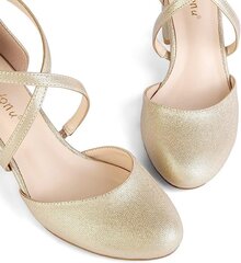 Женсксе туфли на каблуке Greatonu, золотые цена и информация | Женская обувь | kaup24.ee
