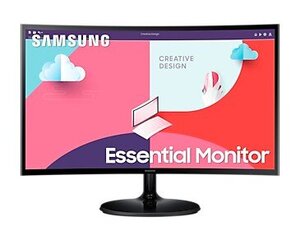 Монитор Samsung 24 дюйма LS24C360EAUXEN VA 1920x1080 FHD 16:9 1xD-sub 1xHDMI 4 мс (GTG) изогнутый d2d цена и информация | Samsung Мониторы, стойки для мониторов | kaup24.ee