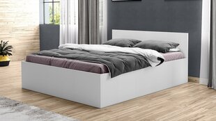 Кровать с матрасом и ящиком для постельного белья, 180x200 см, белая цена и информация | Кровати | kaup24.ee