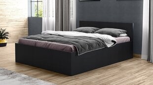 Кровать с матрасом и ящиком для белья, 160x200 см, черный цвет цена и информация | Кровати | kaup24.ee