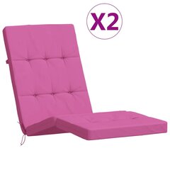 vidaXL terrassitooli istmepadjad 2 tk, roosa, oxford kangas hind ja info | Toolipadjad ja -katted | kaup24.ee