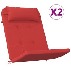 vidaXL Adirondack toolipadjad 2 tk, punane, oxford kangas hind ja info | Toolipadjad ja -katted | kaup24.ee