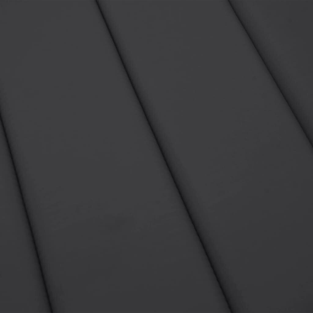 vidaXL päevitustooli padi, must, 180 x 60 x 3 cm, oxford kangas цена и информация | Toolipadjad ja -katted | kaup24.ee