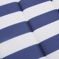 vidaXL päevitustooli padi, sinise/valge triibuline, oxford kangas hind ja info | Toolipadjad ja -katted | kaup24.ee