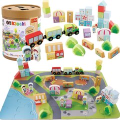 Puidust klotsid Trefl O!Blocks Happy Town hind ja info | Klotsid ja konstruktorid | kaup24.ee