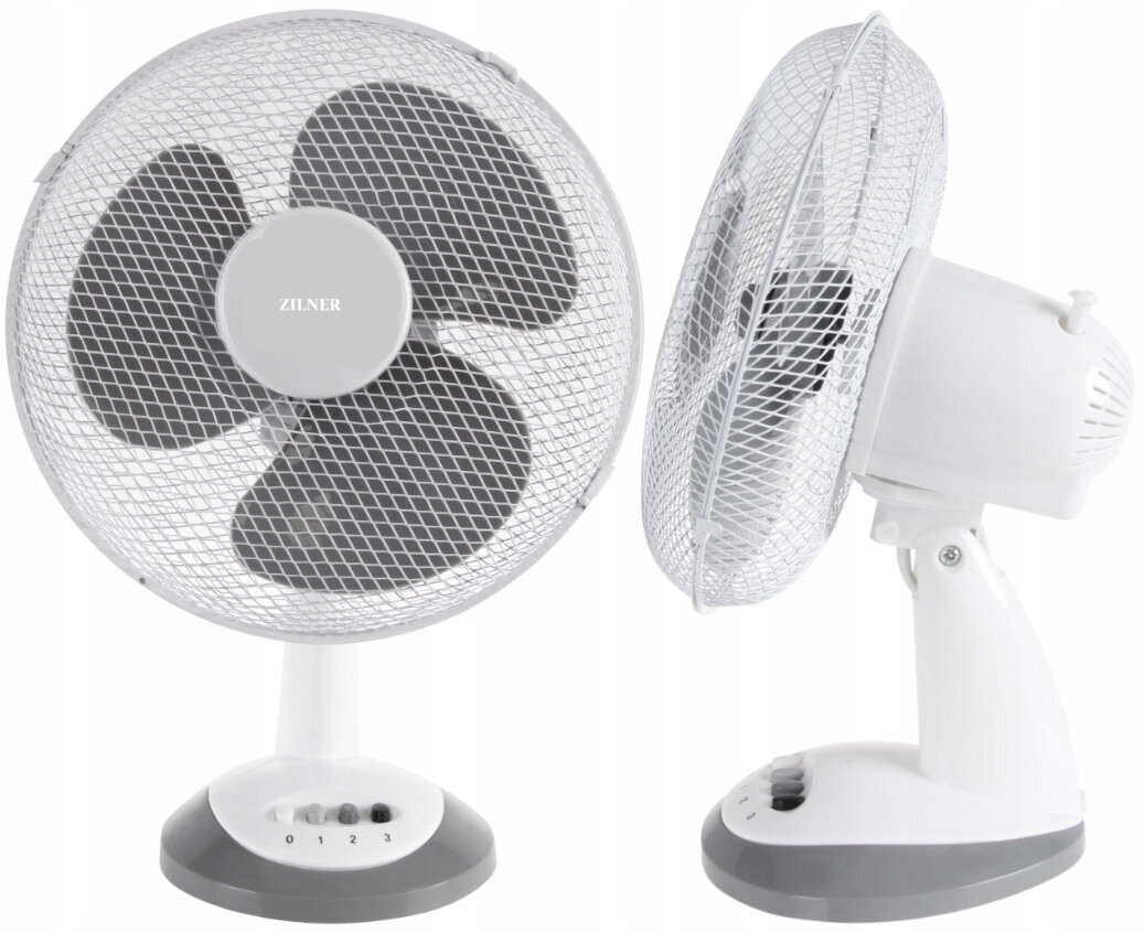 Lauaventilaator Zilner, 2 tk, valge, 3 režiimi hind ja info | Ventilaatorid | kaup24.ee