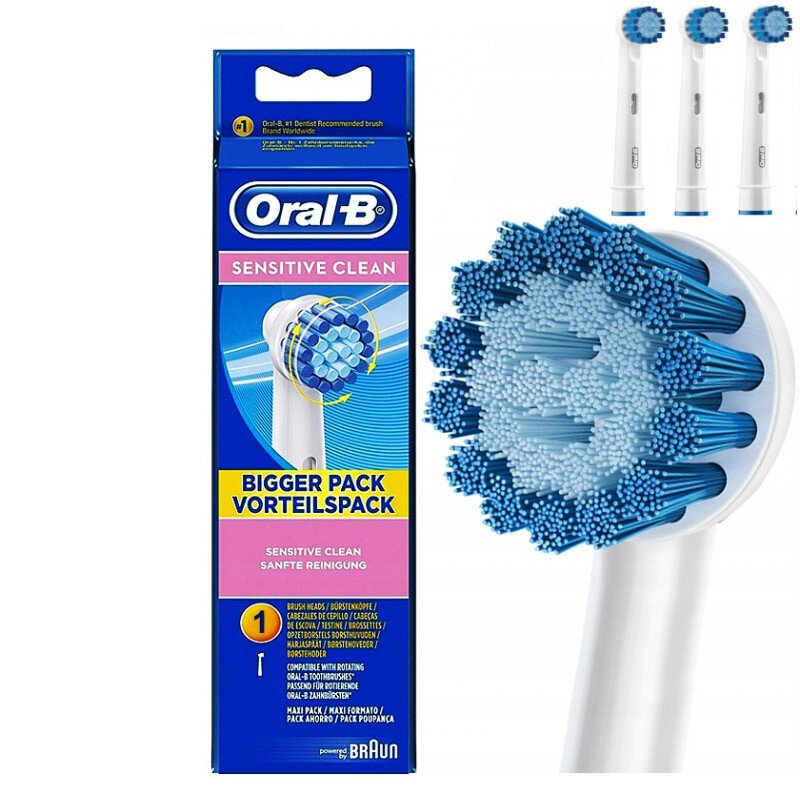 KARBIK Oral-B Sensitive Clean, pakendis 4 tk. цена и информация | Elektriliste hambaharjade otsikud | kaup24.ee