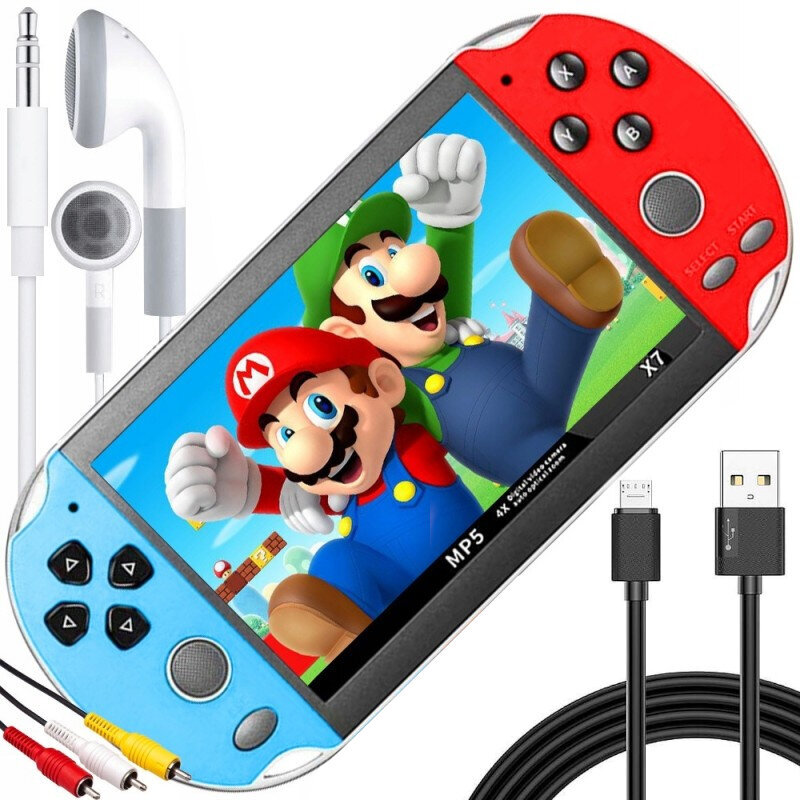 Kaasaskantav mängukonsool X7, 1000 retro Mario mängu цена и информация | Mängukonsoolid | kaup24.ee