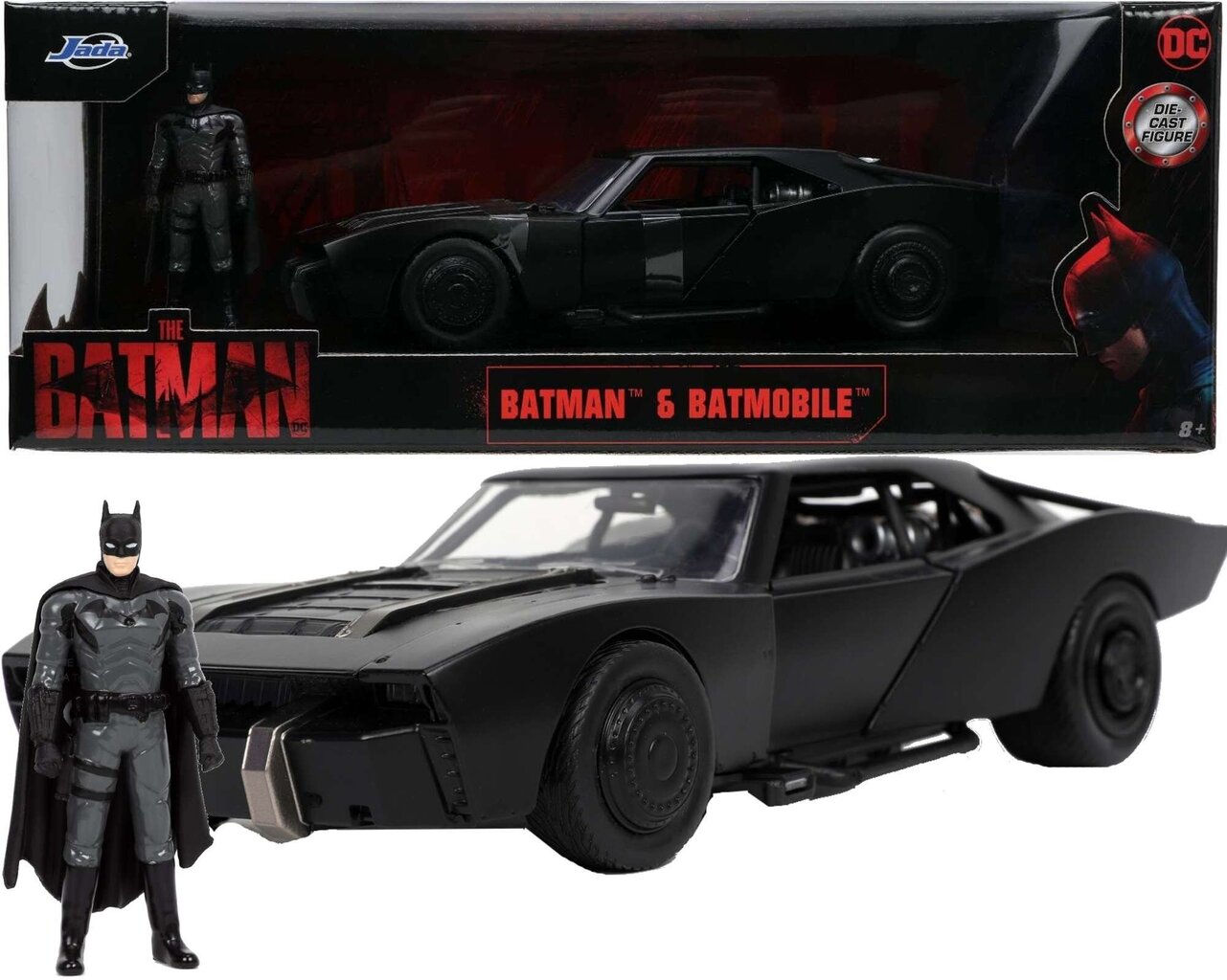 Batmobile 1:24 koos Batmani figuuriga цена и информация | Poiste mänguasjad | kaup24.ee