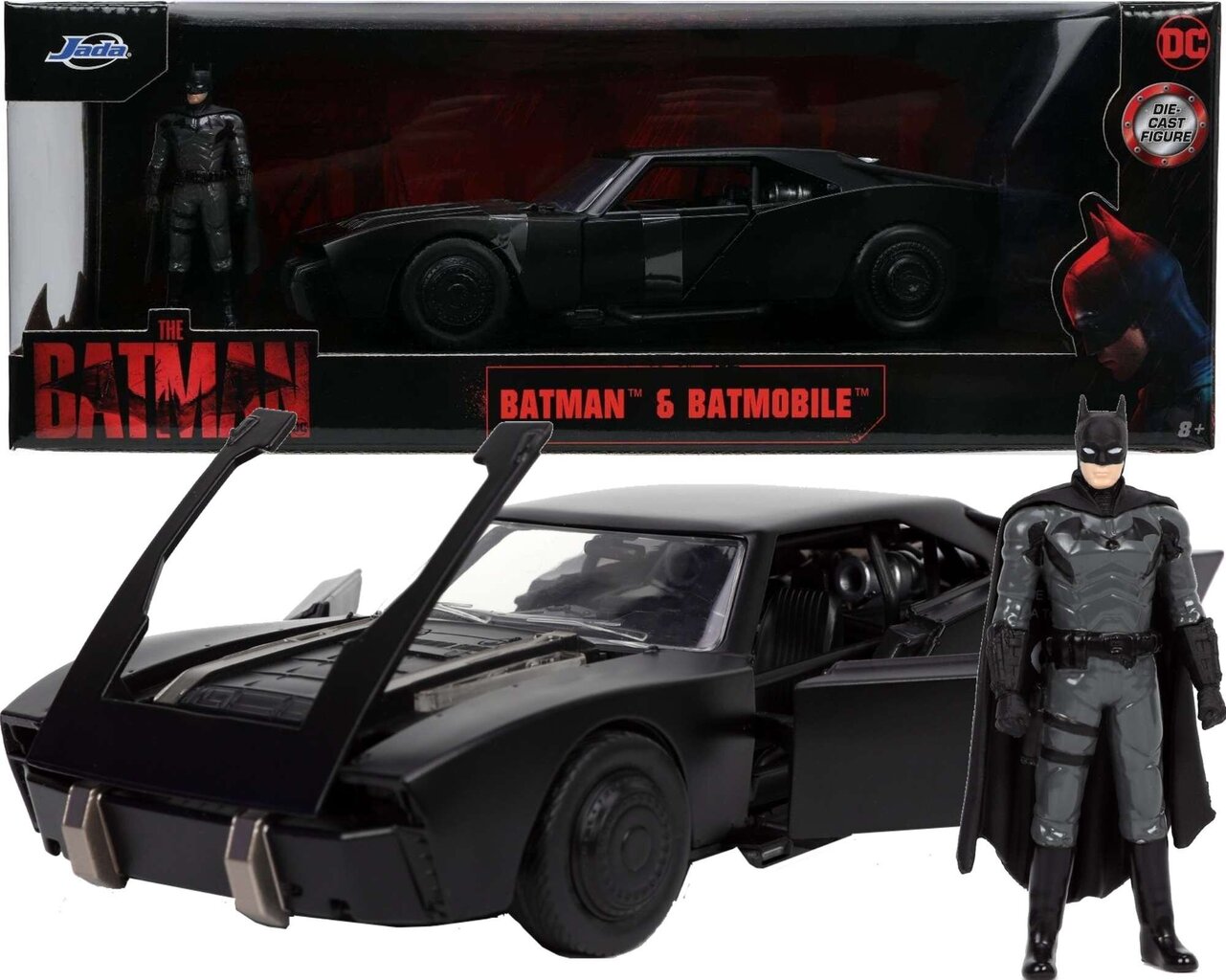 Batmobile 1:24 koos Batmani figuuriga hind ja info | Poiste mänguasjad | kaup24.ee