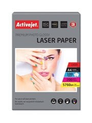 Activejet AP4-200G100L fotopaber laserprinteritele; A4; 100 tk hind ja info | Tindiprinteri kassetid | kaup24.ee