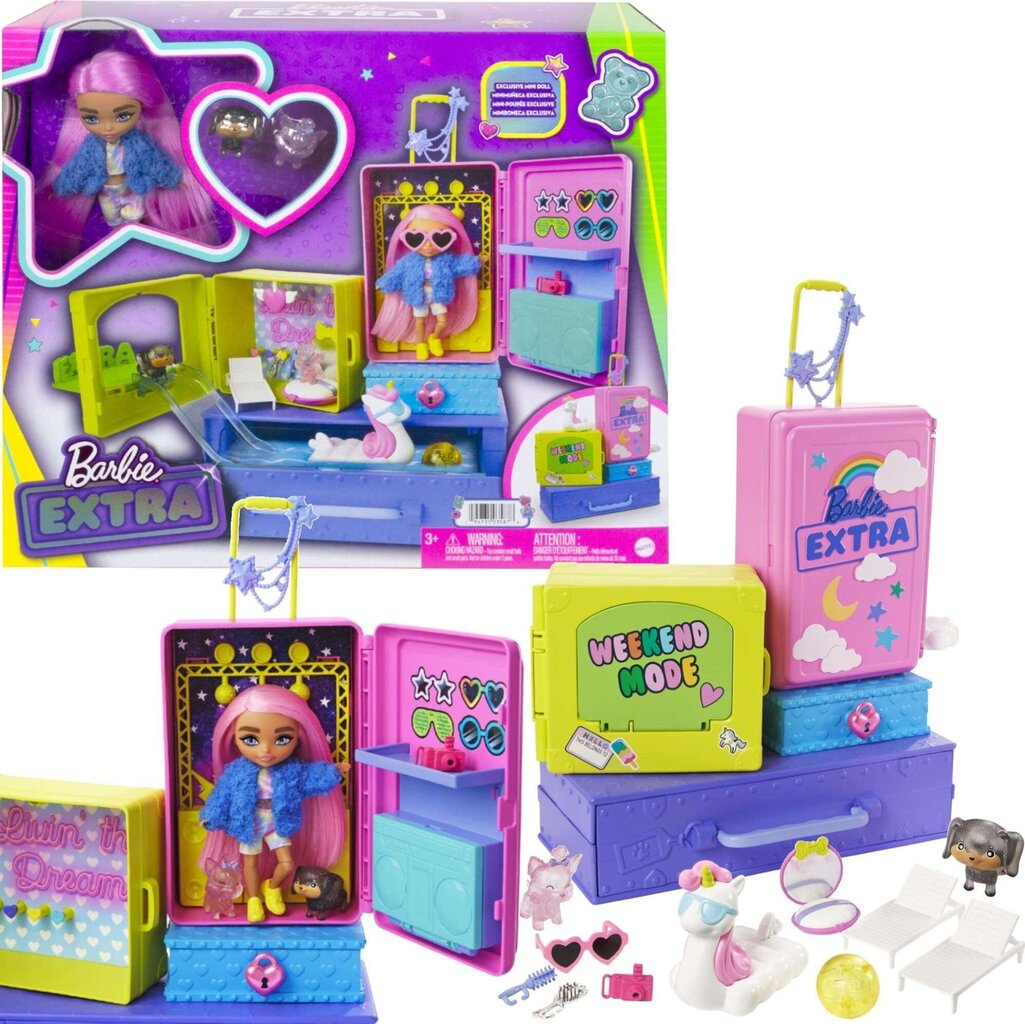 Nukukomplekt Barbie Mattel Extra Animals & Minis hind ja info | Tüdrukute mänguasjad | kaup24.ee