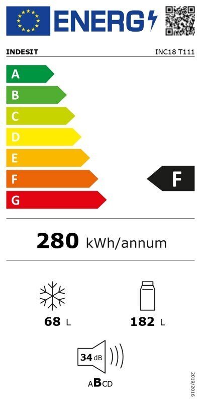 Indesit INC18 T111 hind ja info | Külmkapid | kaup24.ee