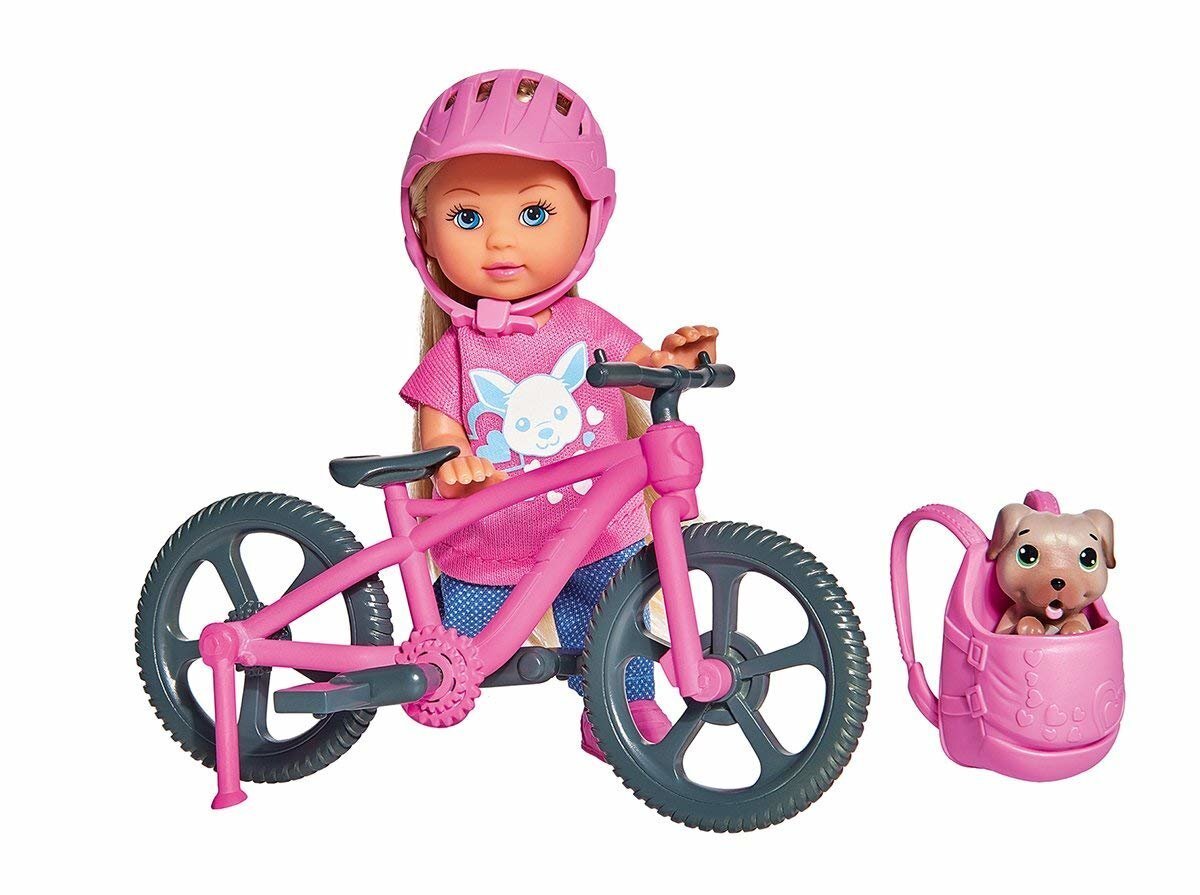 Nukk jalgrattaga Evi Love, 12 cm цена и информация | Tüdrukute mänguasjad | kaup24.ee