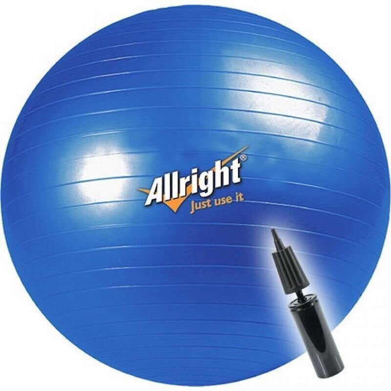Võimlemispall pumbaga Allright 85cm, sinine hind ja info | Võimlemispallid | kaup24.ee
