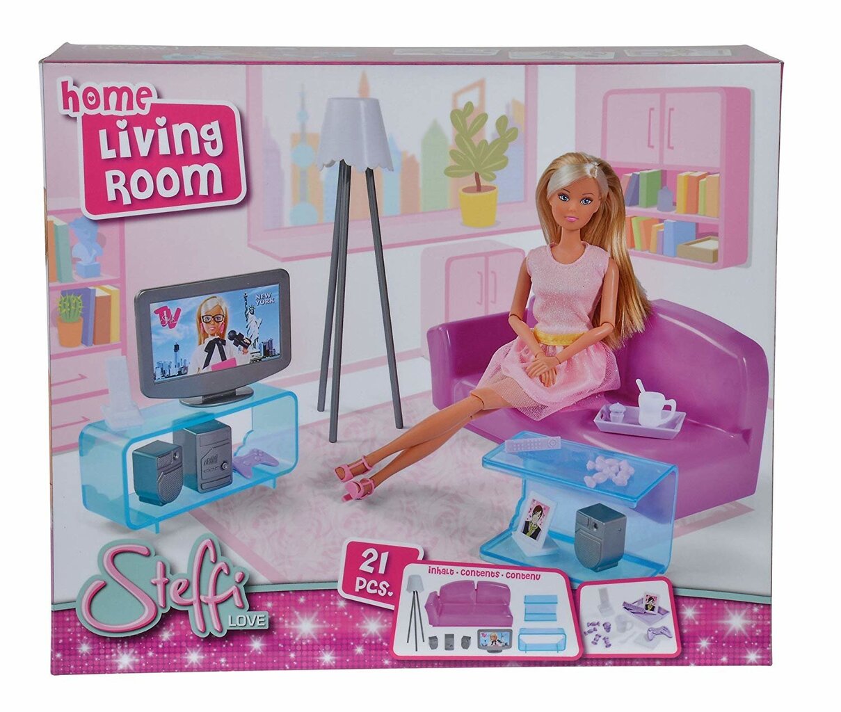 Nuku elutoamööbel Steffi Love, 20-osaline hind ja info | Tüdrukute mänguasjad | kaup24.ee