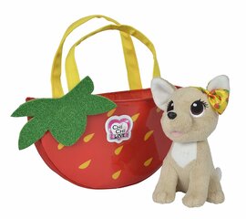 Плюшевый Chihuahua Strawberry с сумкой Simba Chi Chi Love, 18 см цена и информация | Мягкие игрушки | kaup24.ee