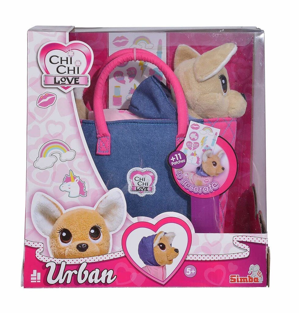 Plüüsist Chihuahua Urban kotiga Chi Chi Love, 20 cm цена и информация | Pehmed mänguasjad | kaup24.ee