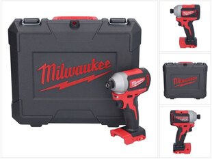 Akuga löökvõti Milwaukee M18 CBLID-0C 18 V 180 Nm 1/4" Harjadeta + kohver - ilma aku ja laadijata hind ja info | Akutrellid, kruvikeerajad | kaup24.ee