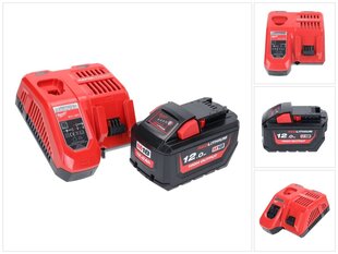 Toitekomplekt Milwaukee M18 NRG-1201 1x 18 V 12,0 Ah / 12000 mAh aku + kiirlaadija hind ja info | Akutrellid, kruvikeerajad | kaup24.ee