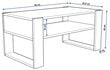 Diivanilaud Perfektciecie Karo 92x53,6x45 cm, valge цена и информация | Diivanilauad | kaup24.ee