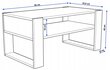 Diivanilaud Perfektciecie Karo 92x53,6x45 cm, pruun цена и информация | Diivanilauad | kaup24.ee