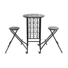 Стол и 2 стула DKD Home Decor Beer Garden Металл (3 pcs) цена и информация | Комплекты уличной мебели | kaup24.ee