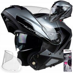 Мотоциклетный шлем Cassida Velocity, L, черный цена и информация | Шлемы для мотоциклистов | kaup24.ee