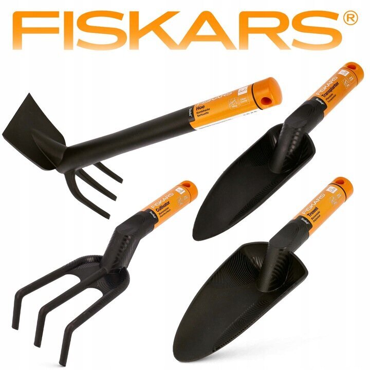 Aiatööriistade komplekt Fiskars, 4 tk цена и информация | Aiatööriistad | kaup24.ee