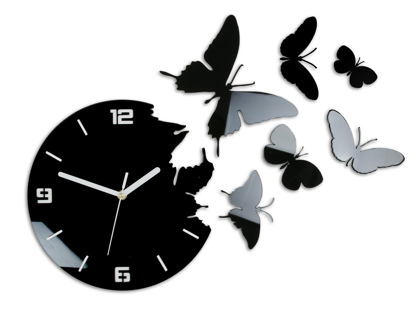 Seinakell Butterfly3dBlack hind ja info | Kellad | kaup24.ee
