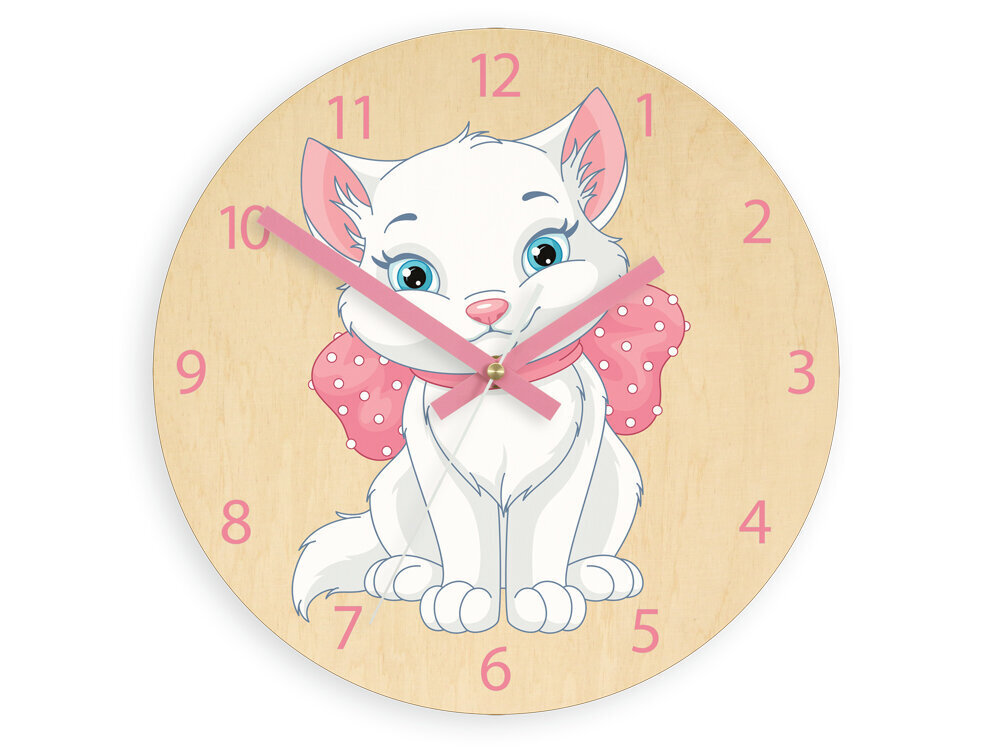 Laste seinakell Pink Cat hind ja info | Kellad | kaup24.ee