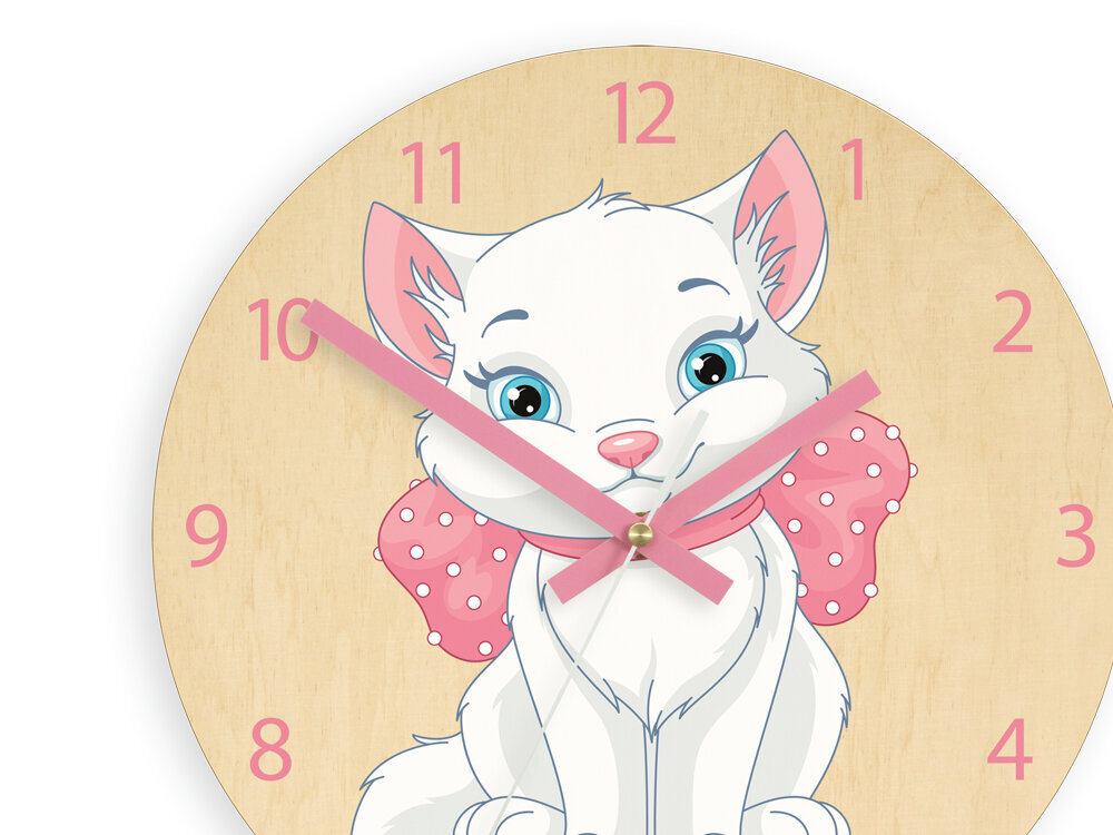 Laste seinakell Pink Cat hind ja info | Kellad | kaup24.ee