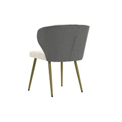 Söögitool DKD Home Decor Must Metall Polüester Valge (58 x 58 x 78 cm) hind ja info | Söögilaua toolid, köögitoolid | kaup24.ee