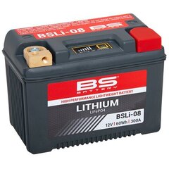 Aku BS-Battery BSLI-08 BS Lithium-ion 300A 60Wh hind ja info | Mootorrataste akud | kaup24.ee