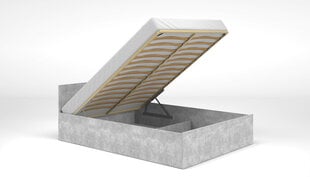 Кровать с матрасом и ящиком для постельных принадлежностей, 120x200 см, цвет серый бетон цена и информация | Кровати | kaup24.ee