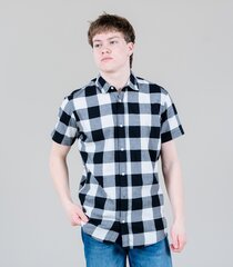 Мужская рубашка JACK & JONES 12199525*03, белая/серая, 5715212369054 цена и информация | Мужские футболки | kaup24.ee
