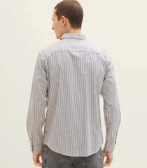 Tom Tailor мужская рубашка 1034890*31175, белый/синий 4065869919272 цена и информация | Мужские рубашки | kaup24.ee