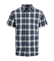 JACK & JONES särk meestele 12234180*02, tumesinine/valge цена и информация | Мужские рубашки | kaup24.ee