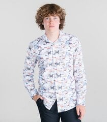 Espada мужская рубашка 863050 01, белый/оранжевый 863050*01-XL цена и информация | Мужские рубашки | kaup24.ee