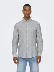ONLY & SONS мужская рубашка 22012321*01, серый 5715422220169 цена и информация | Мужские рубашки | kaup24.ee