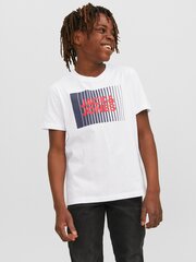 Jack & Jones T-särk poistele 12237411*03, valge hind ja info | Poiste särgid | kaup24.ee