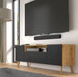 TV-kapp Akl Furniture Luxi, must/pruun цена и информация | TV alused | kaup24.ee