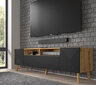 TV-kapp Akl Furniture Luxi, must/pruun hind ja info | TV alused | kaup24.ee