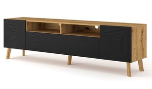 Тумба под телевизор Akl Furniture Luxi, черная/коричневая цена и информация |  Тумбы под телевизор | kaup24.ee