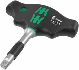 Wera 411 A Т-образная рукоятка с трещоткой RA для головок 1/4" цена и информация | Механические инструменты | kaup24.ee