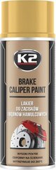 Краска для тормозных суппортов K2 Caliper золотистая, 400 мл цена и информация | Автохимия | kaup24.ee