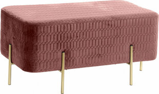 Taburet DKD Home Decor Roosa Metall Polüester Käsn (91 x 46,5 x 42 cm) hind ja info | Kott-toolid, tumbad, järid | kaup24.ee