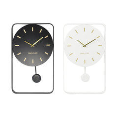 Настенное часы DKD Home Decor Белый Чёрный Железо (2 pcs) (40.5 x 5 x 65.5 cm) цена и информация | Часы | kaup24.ee